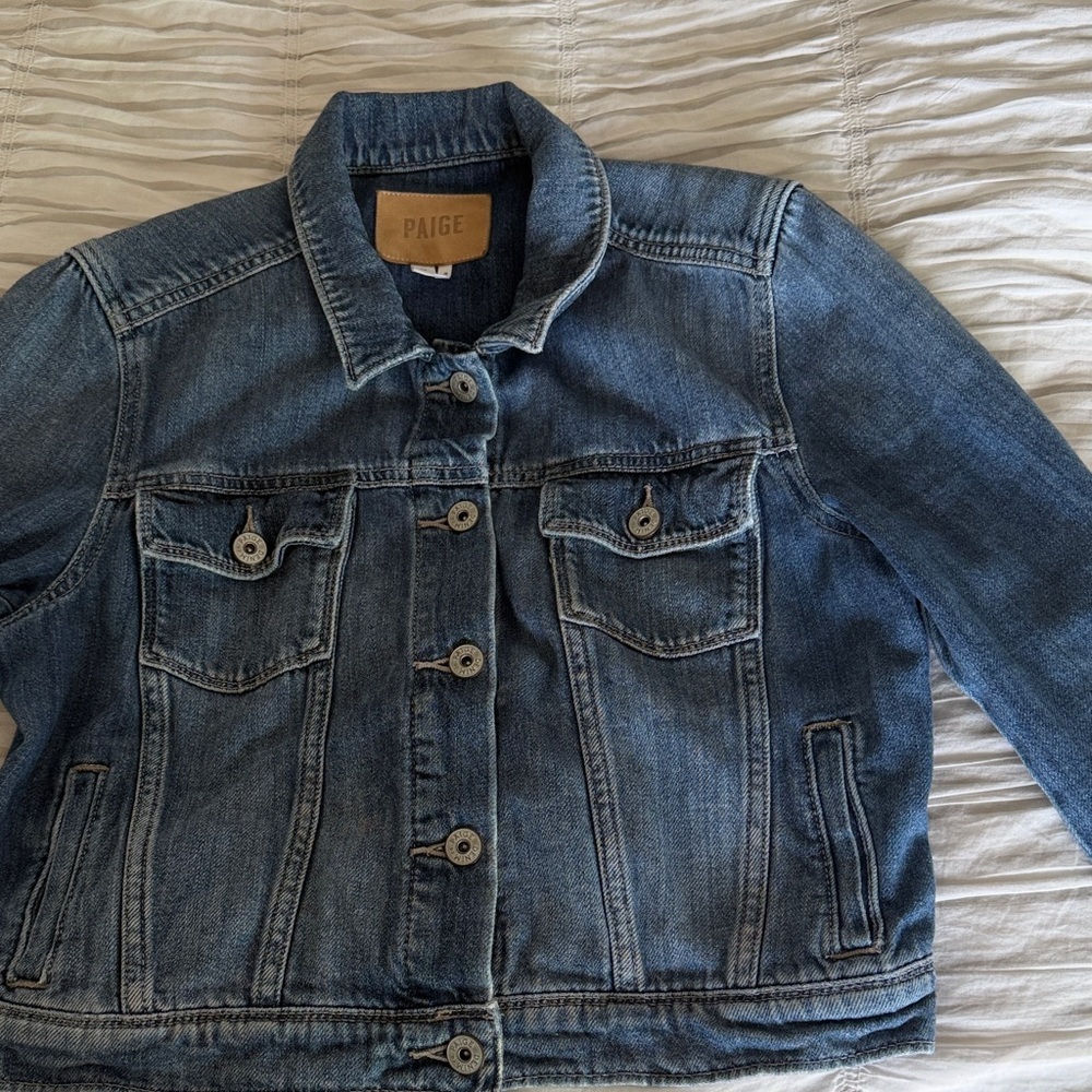 PAIGE Blue Denim Jean Jacket